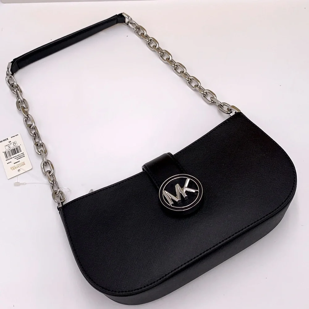 MICHAEL KORS
Carmen Small Shoulder
Pochette Bag
Black
NWT - Picture 14 of 16